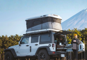 Tente de toit rigide James Baroud Evasion Evo – 2 personnes + 1 enfant – Coque en fibre & isolation triple couche