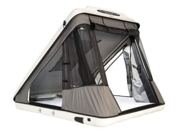 James Baroud Discovery M EVO Roof Top Tent – Coque fibre de verre, matelas haute densité inclus