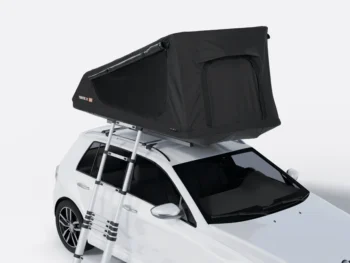 TentBox GO Roof Top Tent – Ventilation complète, moustiquaires intégrées et échelle télescopique